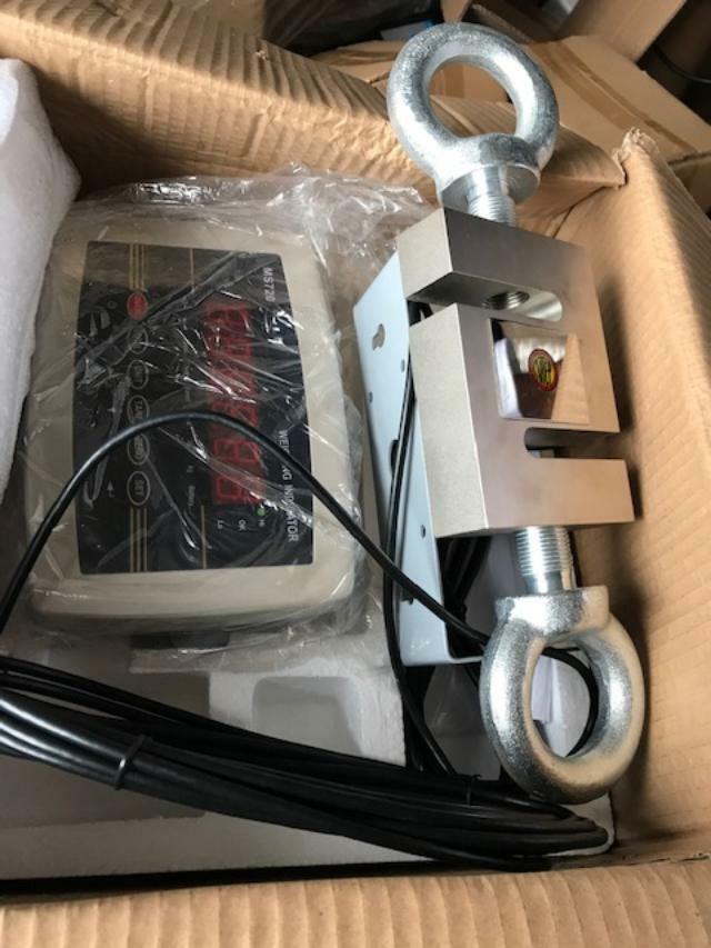 5000 LB CALIBRATED S-TYPE LOAD CELL INDICATOR CRANE SCALE TENSION/ COMPRESSION