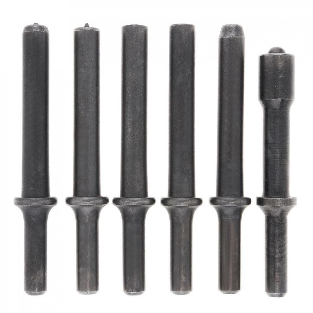 6pcs/set Hard 45# Steel Solid Air Rivet Impact Head Support Pneumatic Tool ?