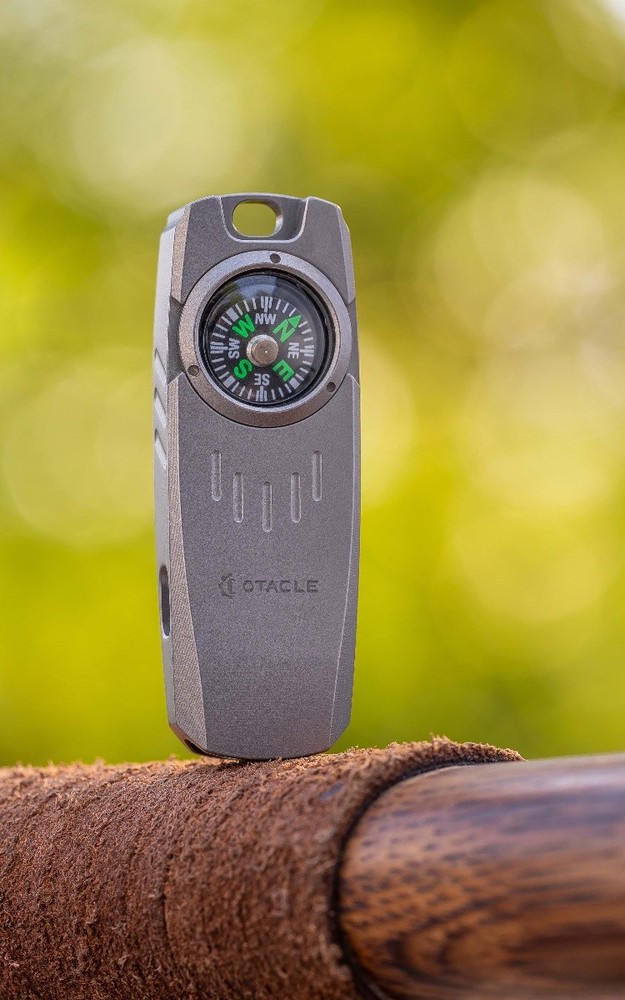 Olight Otacle Owhistle 2 Titanium Multifunctional Emergency Whistle with Compass