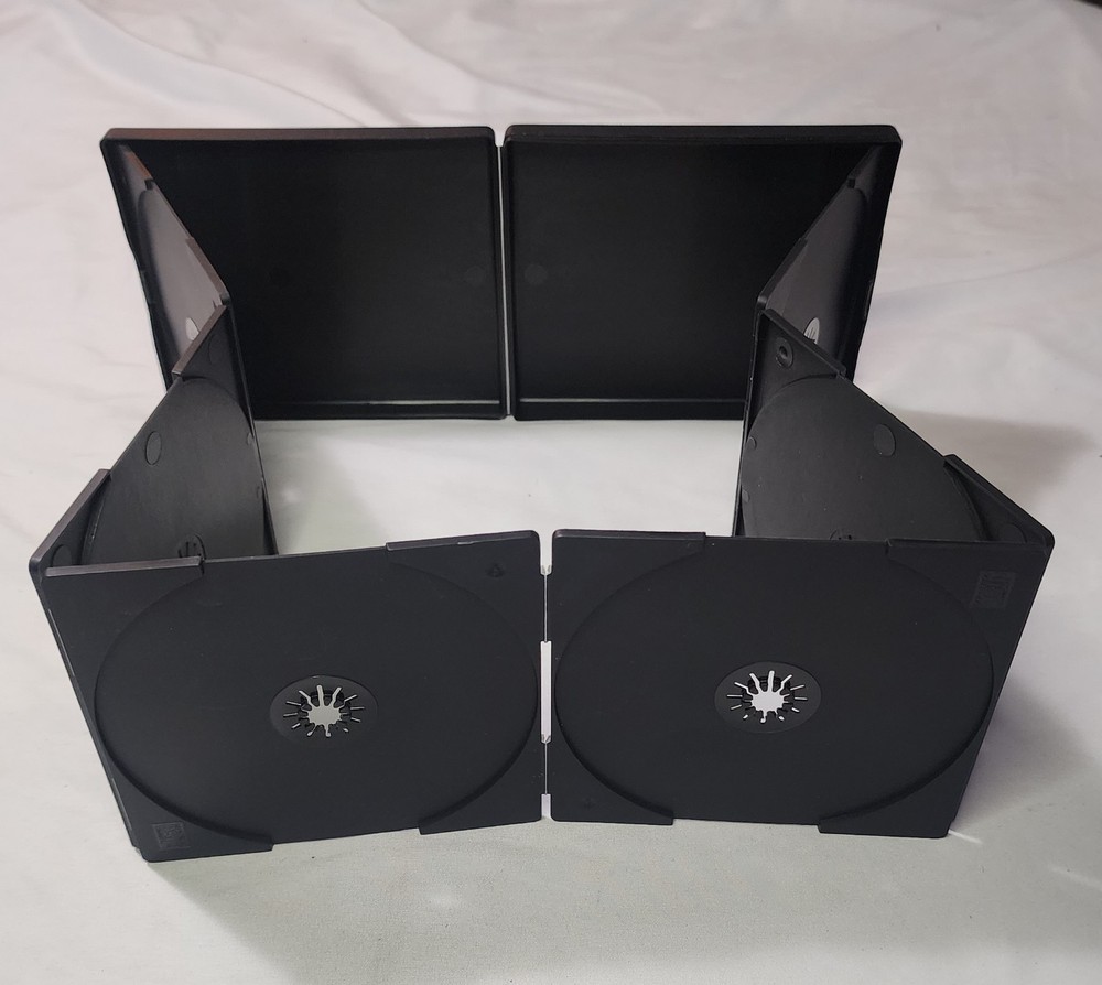Laserline TDK Brand 6-Disc Hard Plastic Clamshell FOLD OUT CD Compact Disc Case