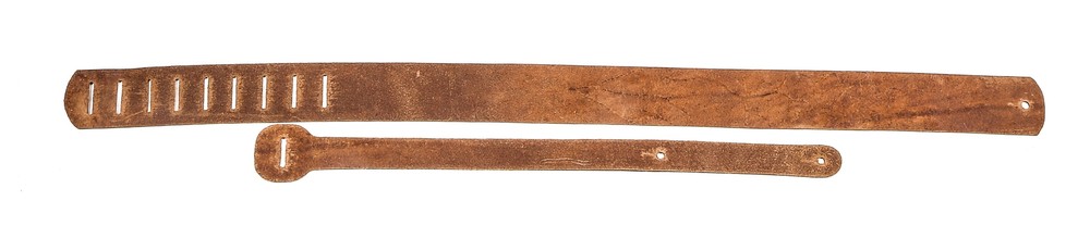 2 1/4" Wide Tan Saddle Cowhide Classic Guitar Strap
