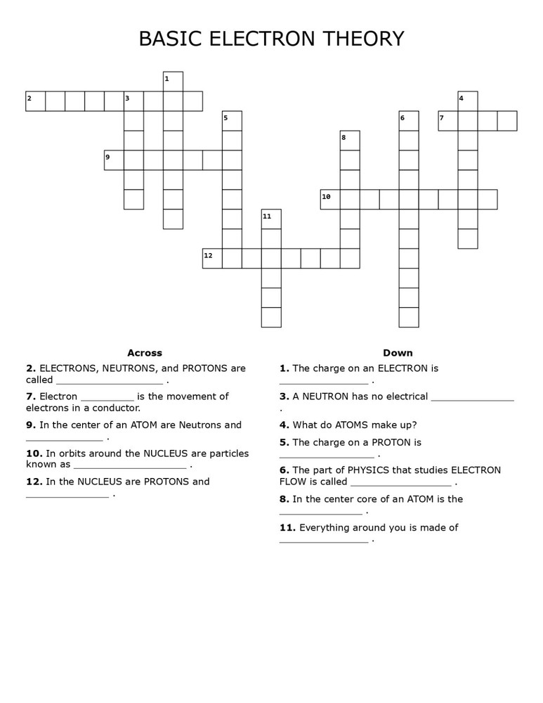 5th Grade- Lesson Plan #1 "Basic Electron Theory" Science-Electronics