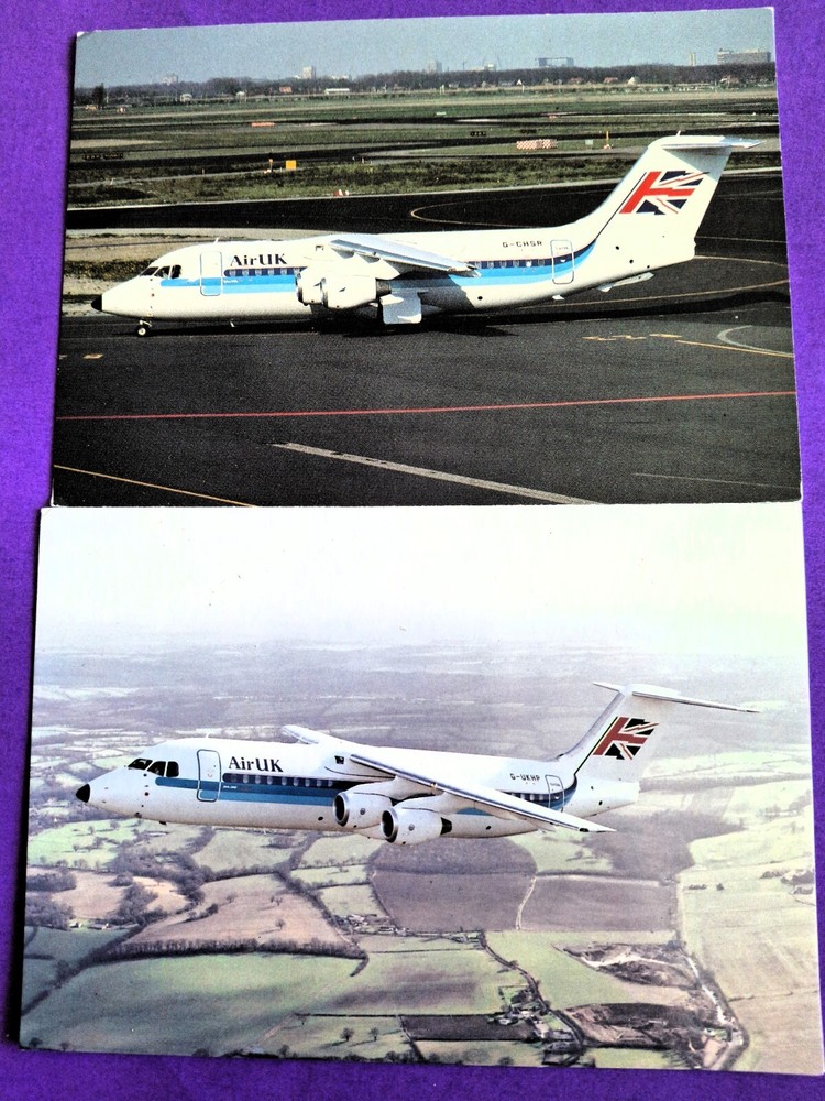 AIR UK 2 BAE 146 Postcards