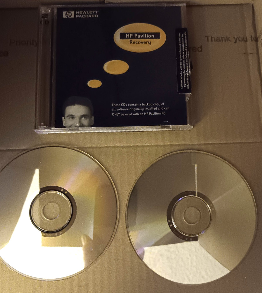 HP Pavilion Recovery Disc 2-Disk CD Set 2000 System