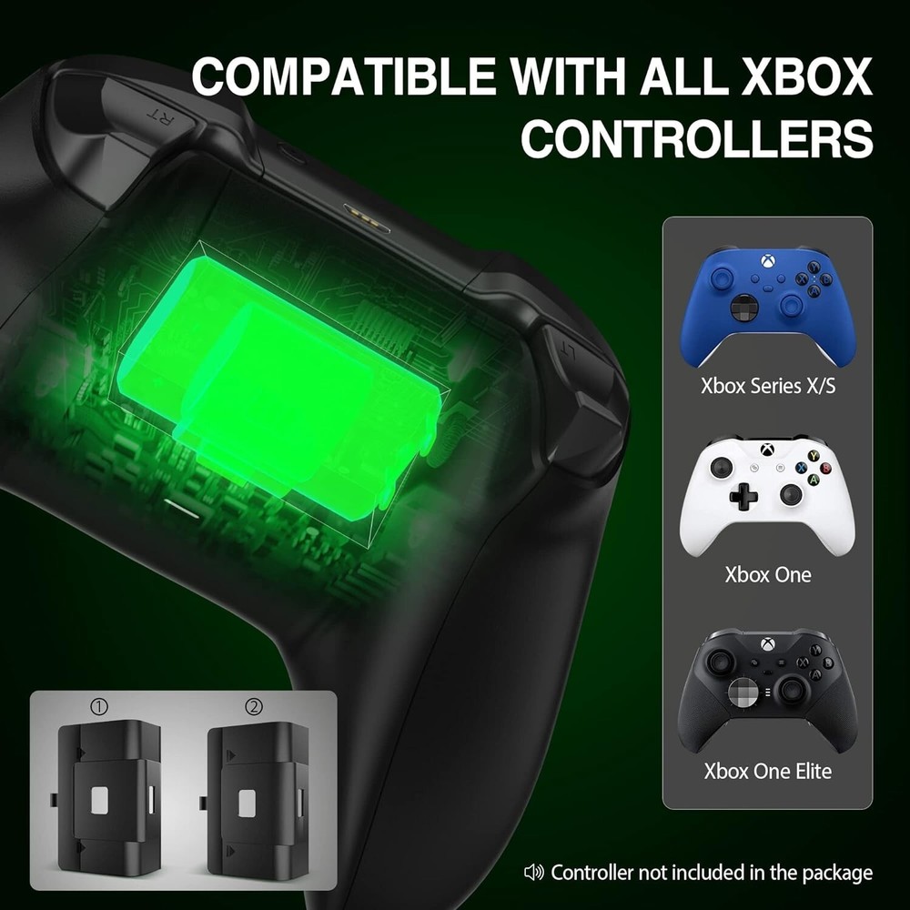 Battery Pack for Xbox Controller - Xbox Series X|S, One, Elite Controllers