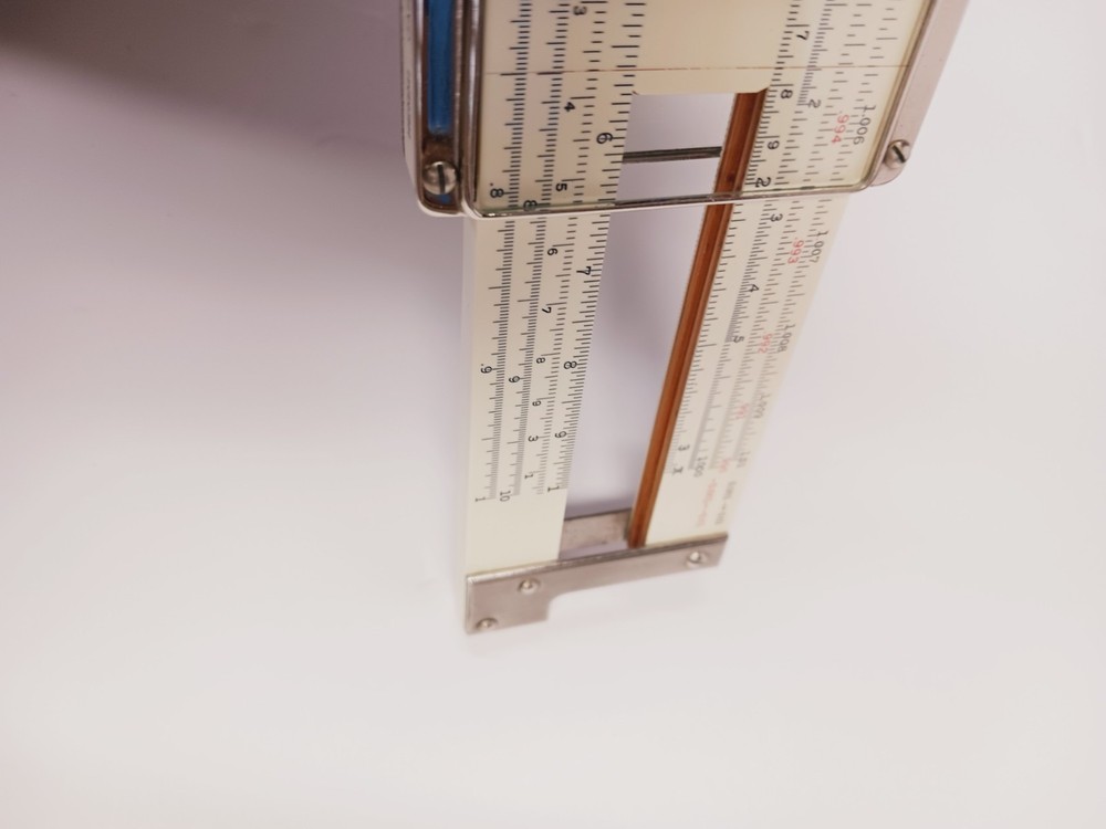 Vintage Frederick Post Versalog Engineer Hemmi Bamboo Slide Rule #1460 stunning