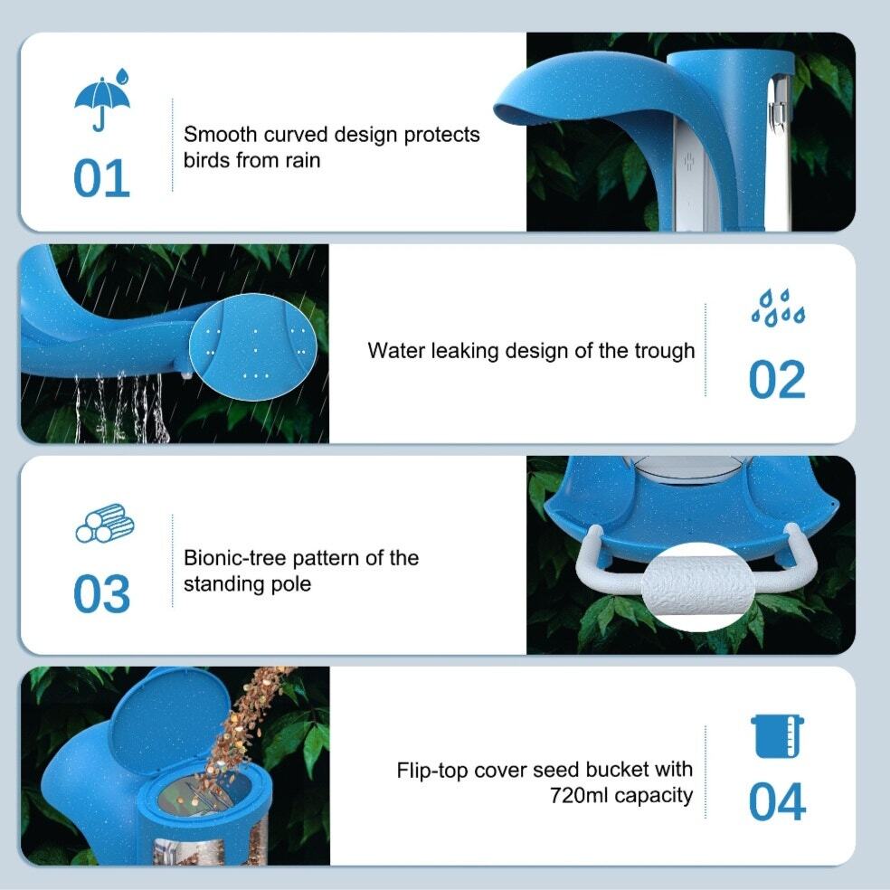 BirdDock Smart Solar Powered Bird Feeder with Camera (Reg.$210)