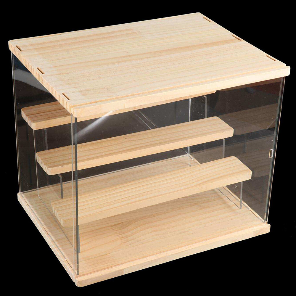 4 Layer Stairs Acrylic Display Case Clear Box Showcase Storage Box Dust-proof