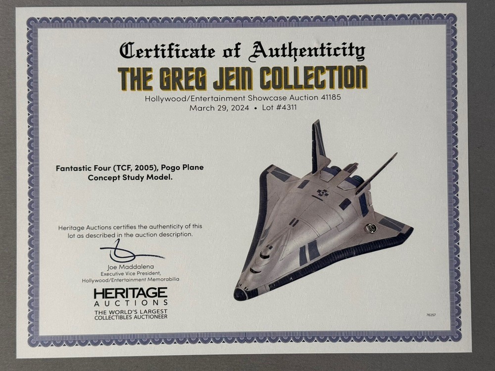 Fantastic Four 4 FF 2005 Pogo Spaceshuttle Concept Study Model By Greg Jein Used