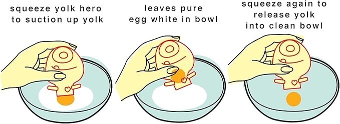 Talisman Designs Yolk Hero Egg Separator Red