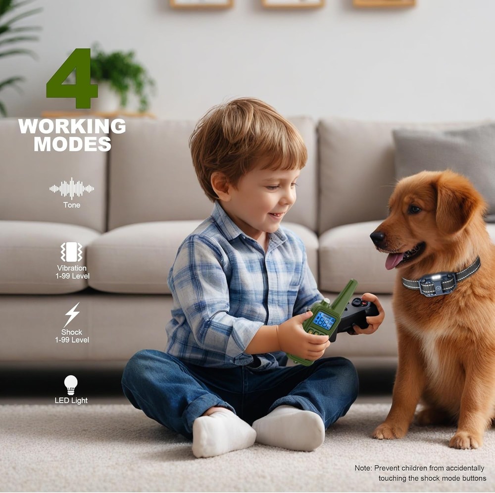 Dog Training Collar with Remote, 2600FT Range, 4 Training Modes Beep, Shake