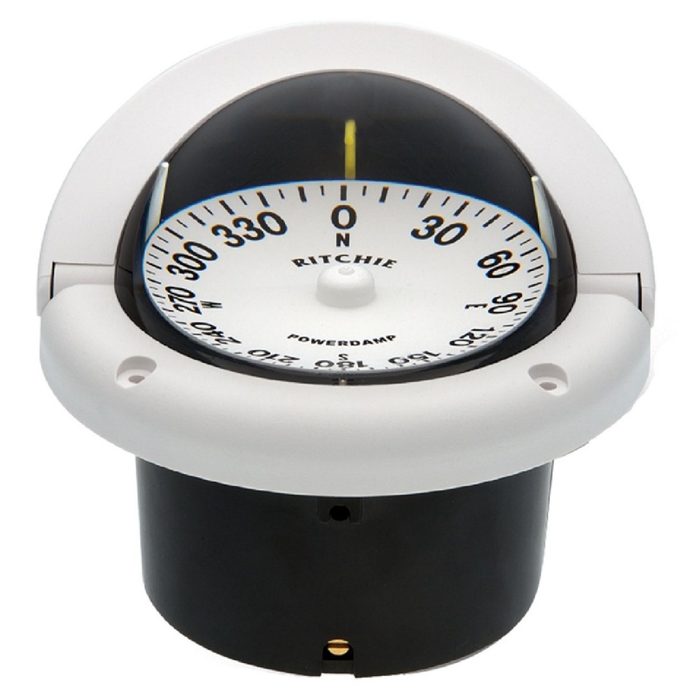 Ritchie HF-742W Helmsman Compass - Flush Mount - White