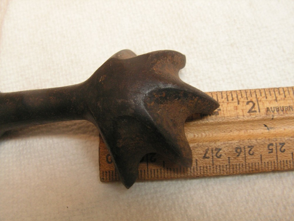 Vintage Antique Wrought Iron Fireplace Fire Pit Tool replacement ends paws, Coal