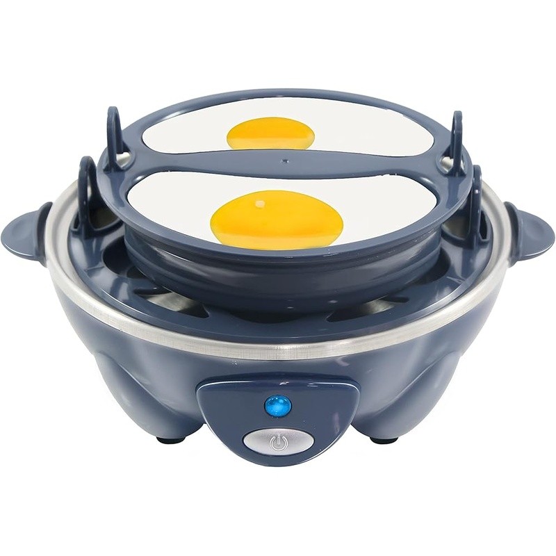 Egg Cooker Rapid Boiling Easy Peel Timer Multi Function Poacher Steamer New