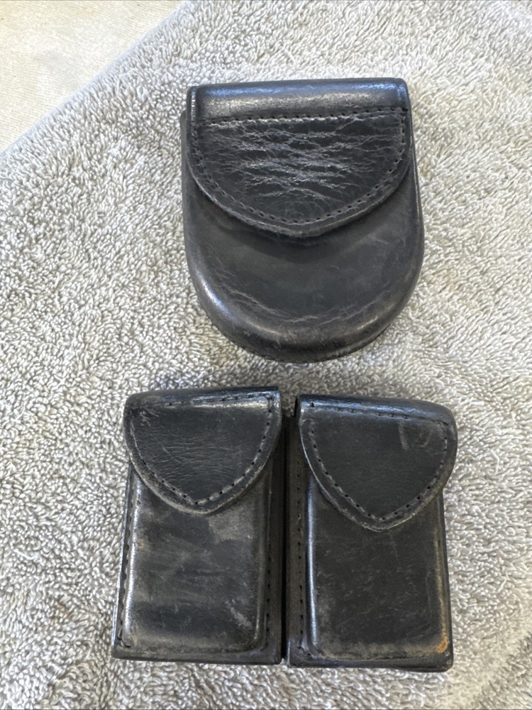 Leather Handcuff Case And 2 Pocket Case