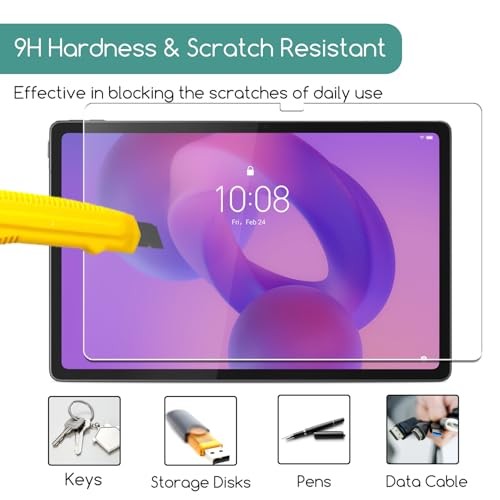(2-Pack) Tempered Glass Screen Protector for 2025 New Lenovo Idea Tab Plus
