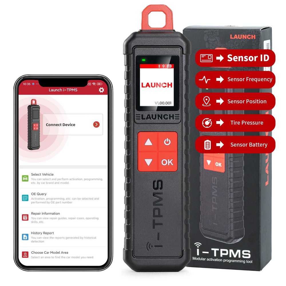 Launch i-TPMS Handheld TPMS Service Tool Can be Binded with X-431 Scanner
