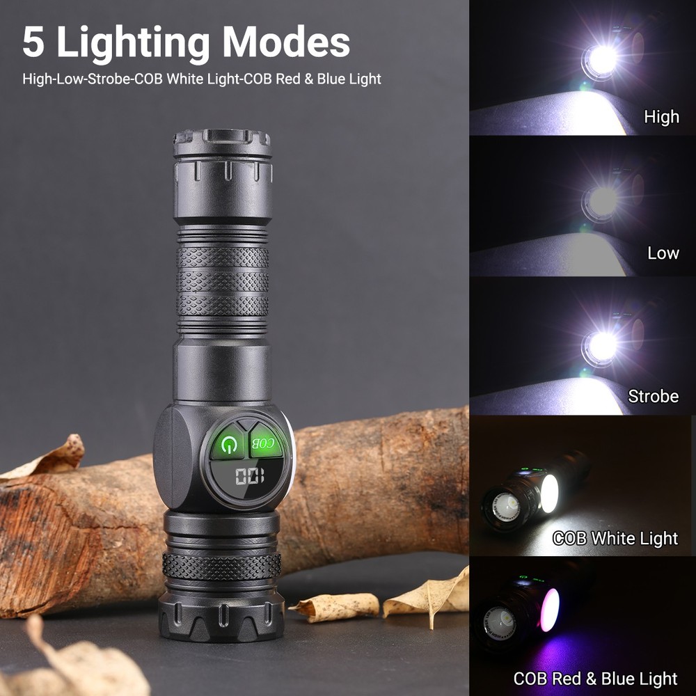 Super Bright 99000000 Lumen LED Magnetic Flashlight Rechargeable LED Work Lights