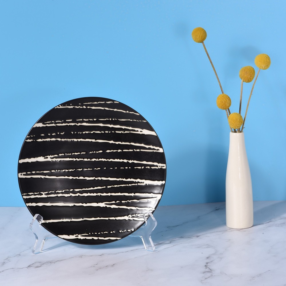4Pcs 4.3" Easel Plate Holder Decor Plastic Folding Display Stand Clear