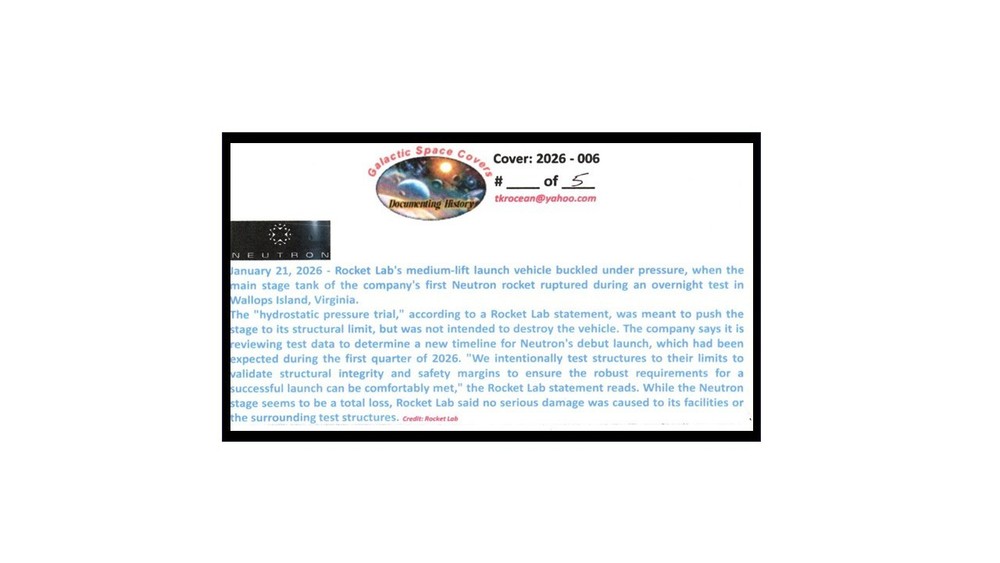Rocket Lab’s Neutron Rocket 1st launch-Failure, January 21, 2026