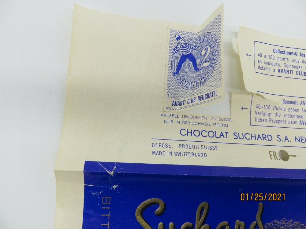 Vintage Bittra Suchard Chocolate Label