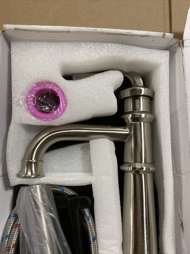 BWE Water Fall Single Hole / Single Handle Bathroom Faucet Brushed Nickle
