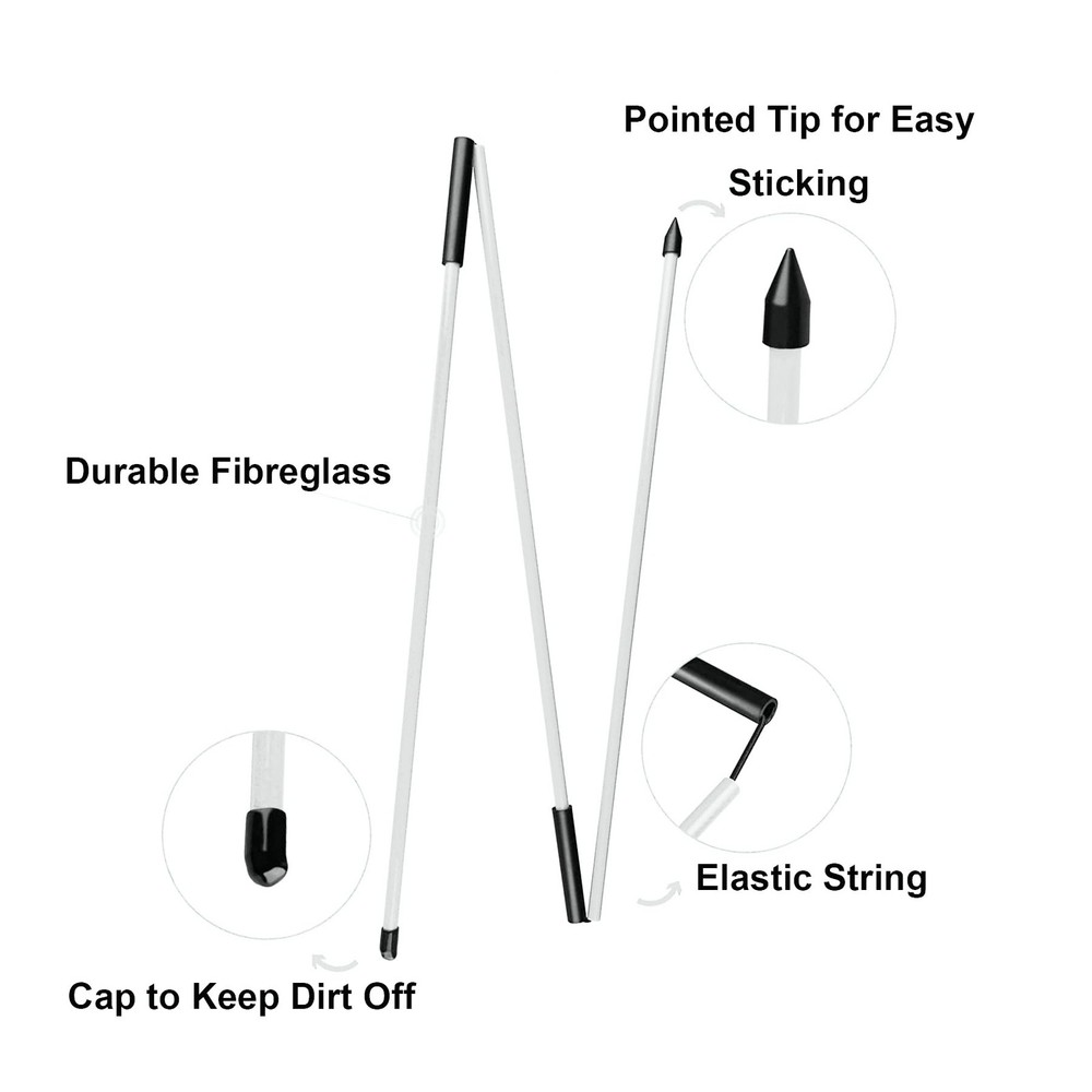 Golf Alignment Sticks 2 Pack Swing Training Aid Equipment Collapsible Trainer...