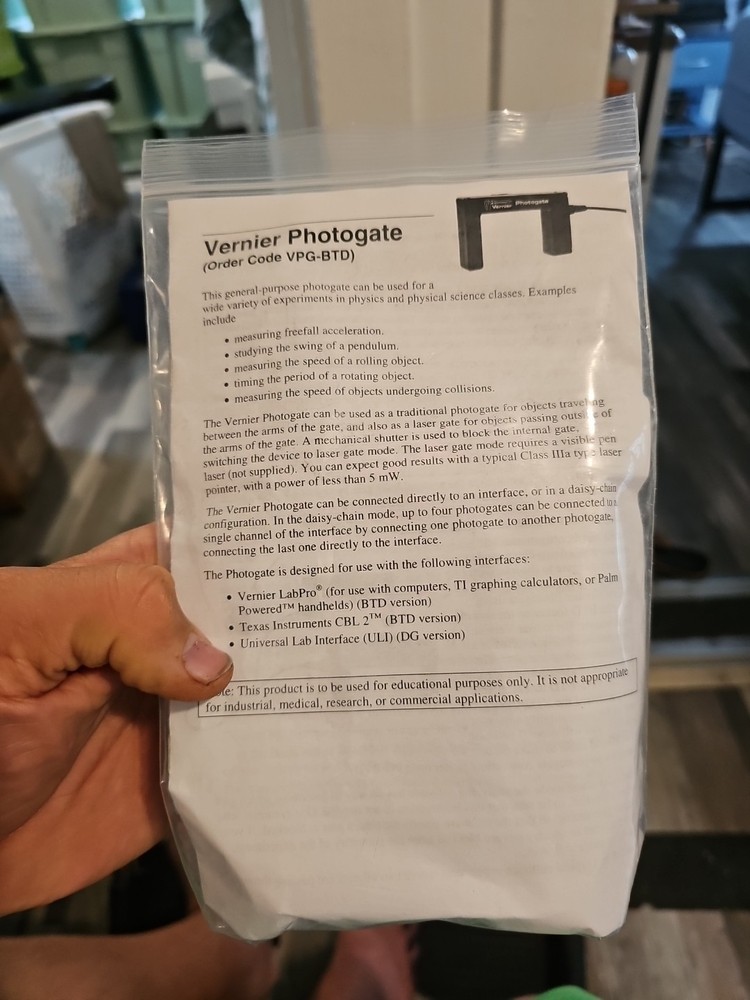 Vernier VPG-BTD Photogate LabQuest System