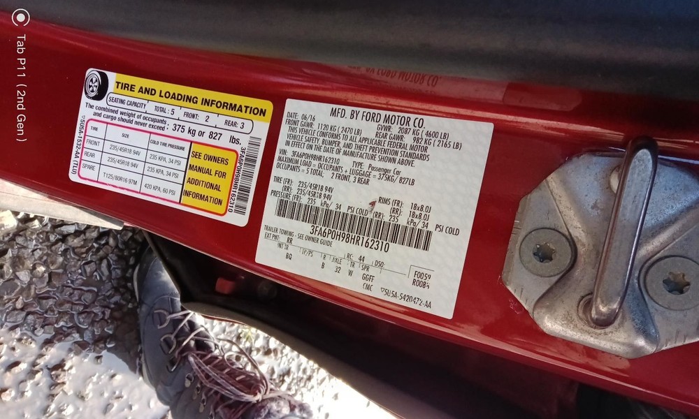 FUSION 2017 Fuse Box Cabin 765654