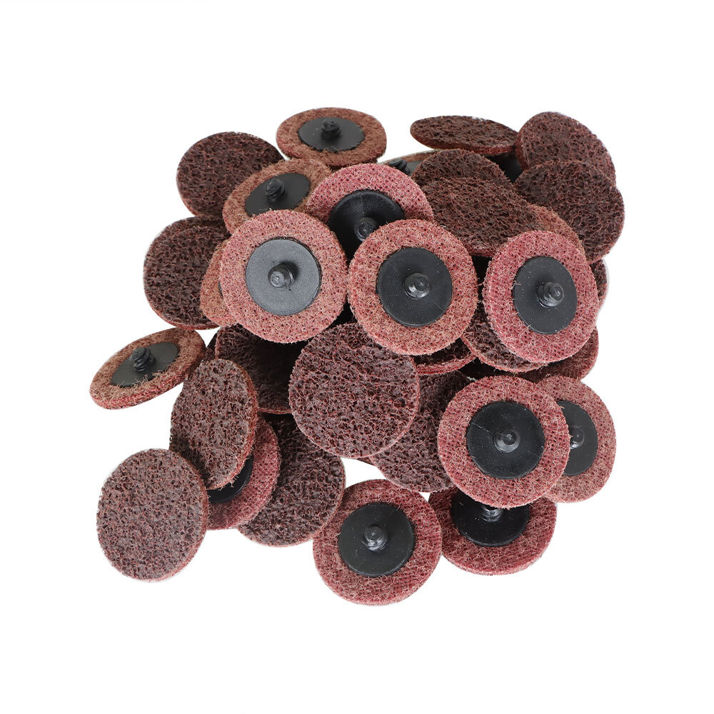 50 Pcs 2" Medium Surface Conditioning Discs Roll Lock Die Grinder Sanding Pads