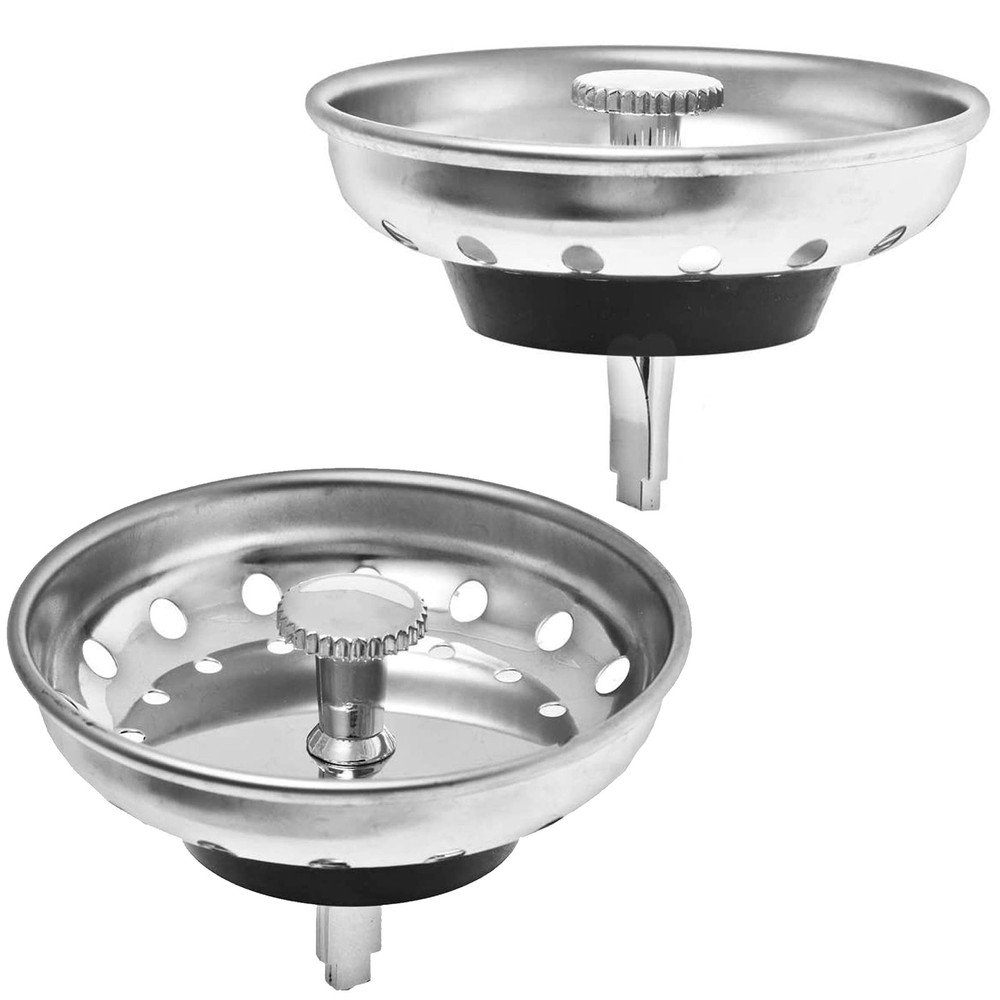 2 Pack Kitchen Sink Strainer Basket Replacement for 3-1/2 Inch Drain