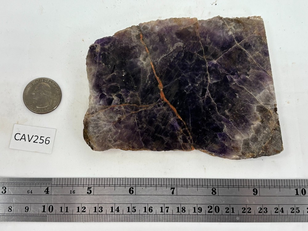 Deep Purple Chevron Amethyst Slab Cabbing Lapidary Combo Ship Avail