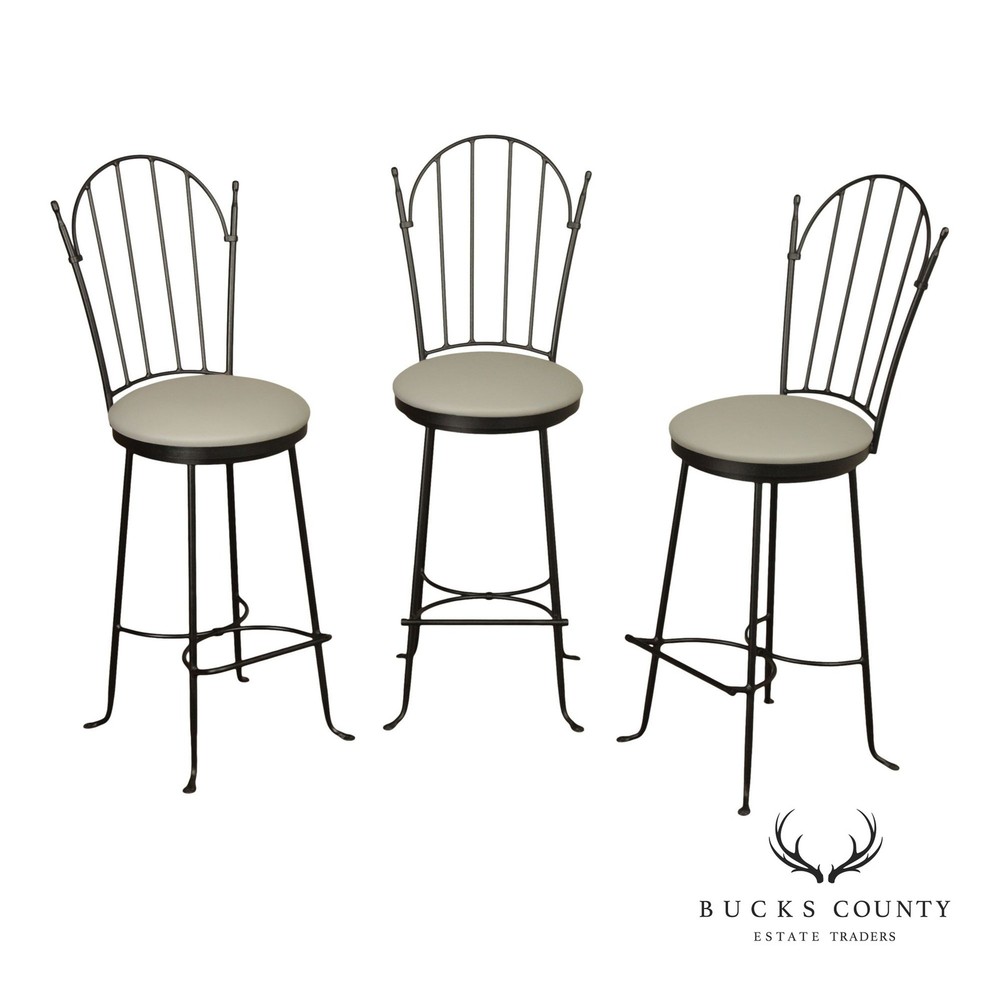 Charleston Forge Set of Three Swivel Bar Stools