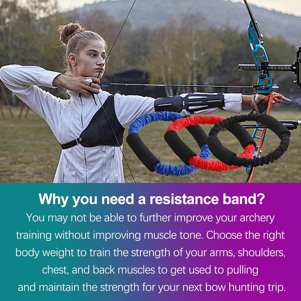 Archery Training Device Bow Trainer 25 35 45 Lbs Arm Strength Training Band R...