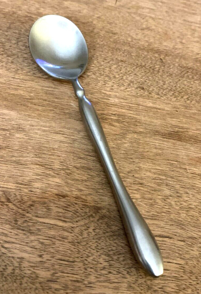 1 Sugar Spoon HSV31 Hampton Silversmiths Stainless Wavy Satin 6 1/2 inch