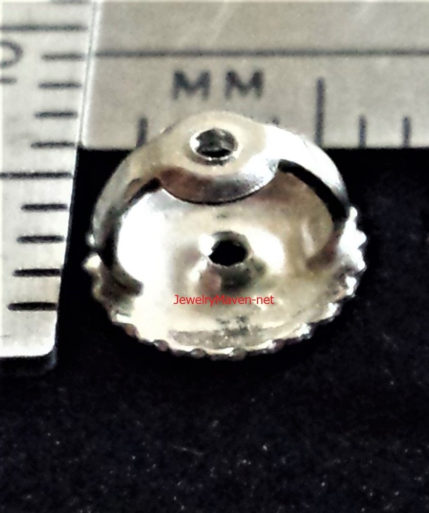 SINGLE 6.25mm Solid 950 PLATINUM 0.044" Post Threaded Screw Earring Back Nut USA