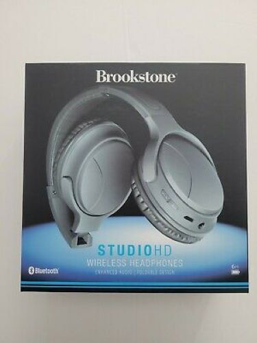 Brookstone STUDIOHD Wireless Bluetooth Headphones Enhanced Audio Foldable (6-4)