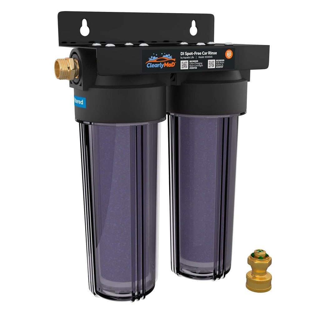 Car Wash Deionization System with Color Changing Indicator and Accessories
