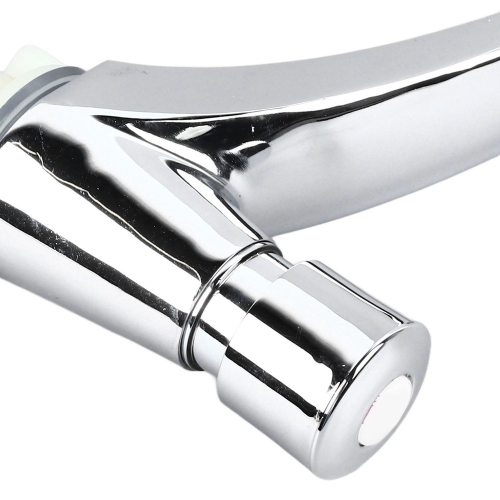 Basin Sink Faucet Push Button Design Water Saving Rugged Time Delay US