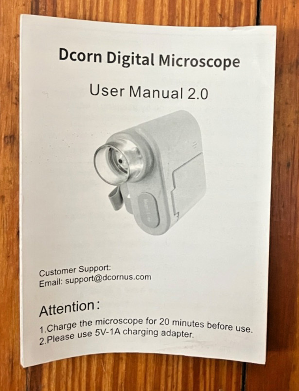 Dcorn Microscope for Kids Handheld Mini Scope 2" LCD Screen 1000+ Magnification