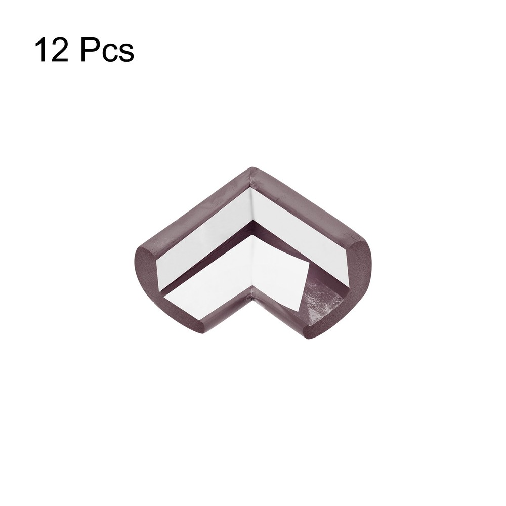 Corner Guards Edge Protectors, 12Pack Foam Bumper L Shape, 55mm, Brown