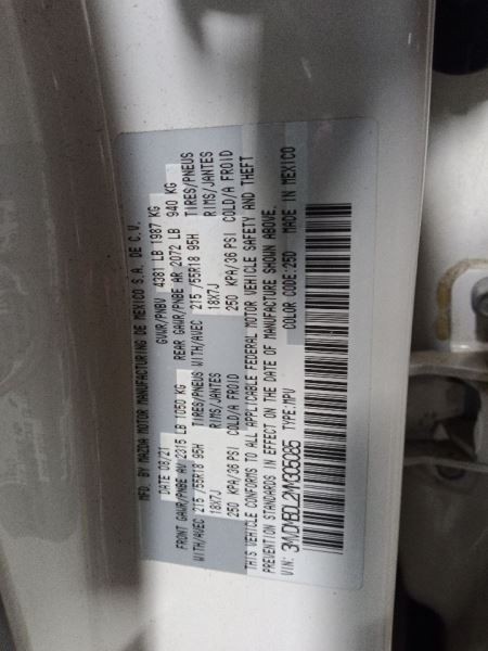 2021 Cx-30 Display Screen,Df5r611j0 Sku#3607077