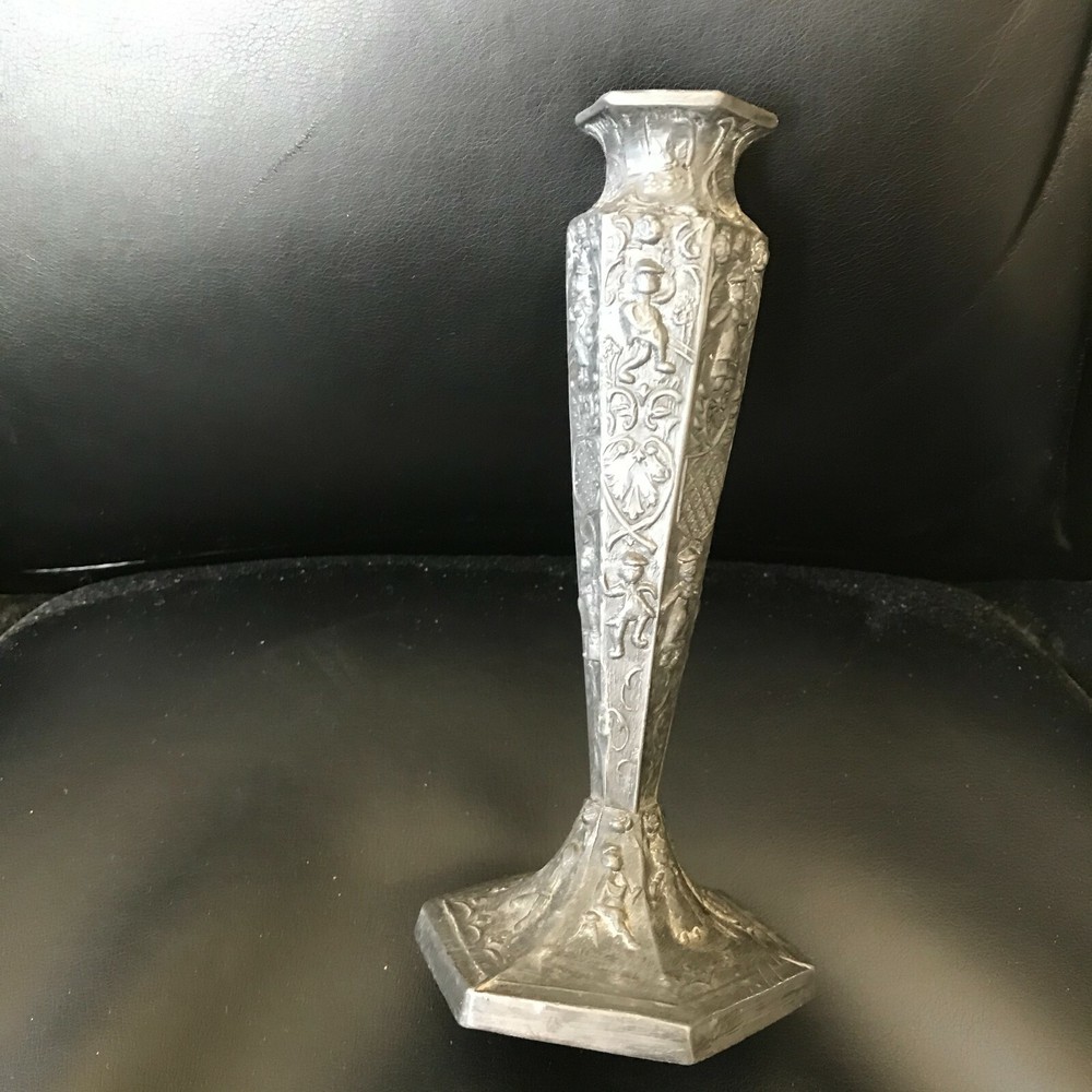 Vintage 7" Repousse Candlestick