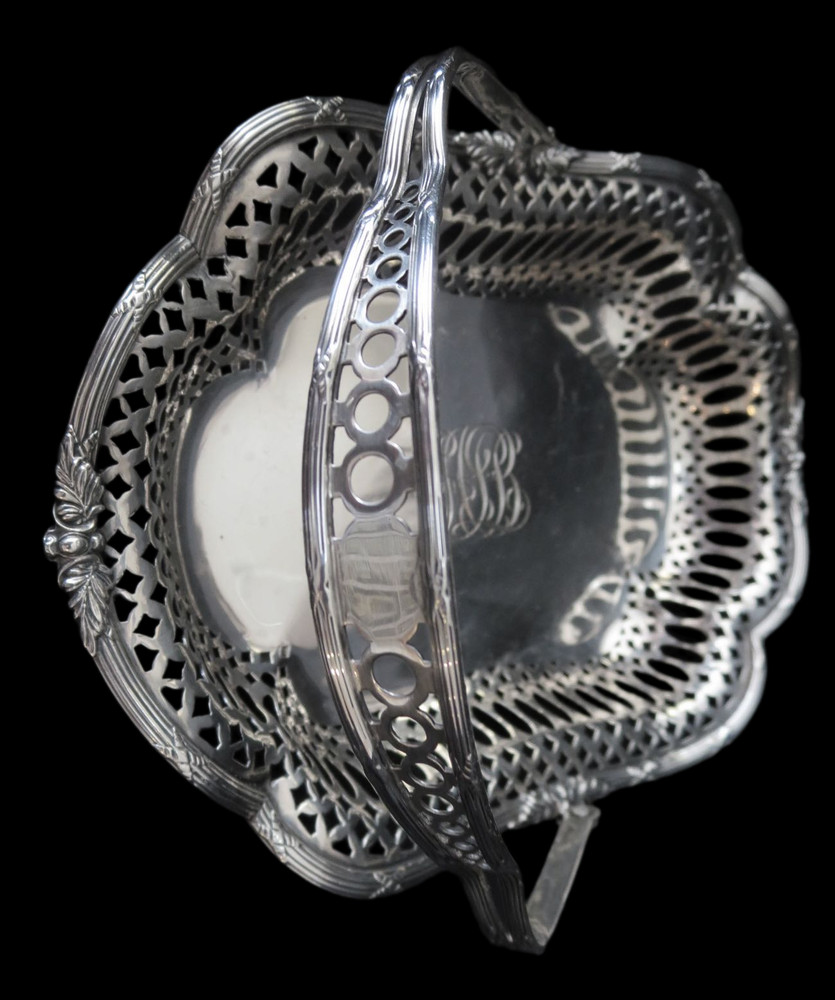 TIFFANY Sterling BASKET Swing HANDLE Antique