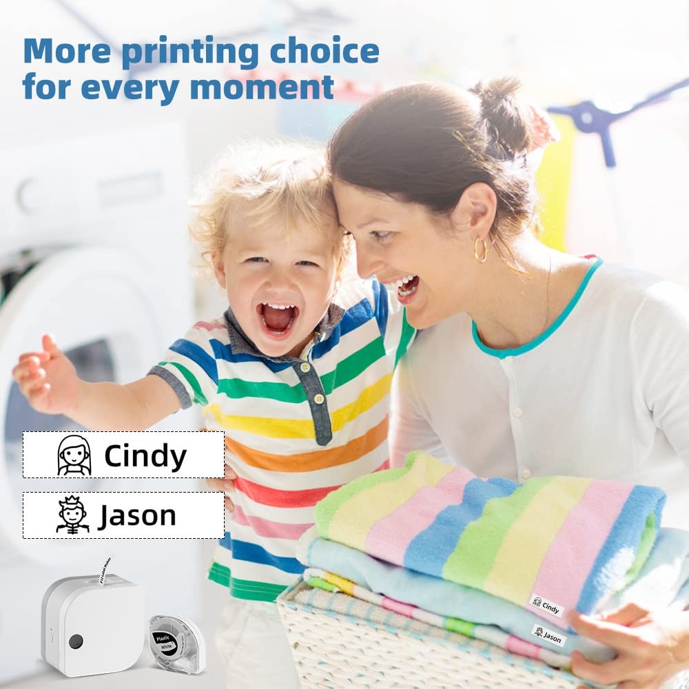 Label Maker Machine with Tape, P12 Bluetooth Small Label Maker with Multiple ...