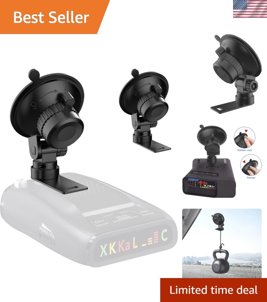 Radar Detector Mount,Car Windshield &Dashboard Suction Cup Bracket,Suitable for