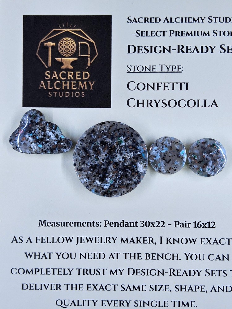 Circle Shape - Confetti Chrysocolla - Sacred Alchemy Select - Design-Ready Set.