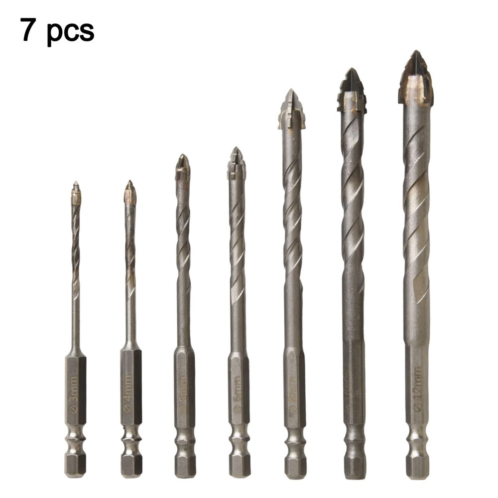 Efficient Punching with 7pcs Eccentric Drill Bits for Various Materials
