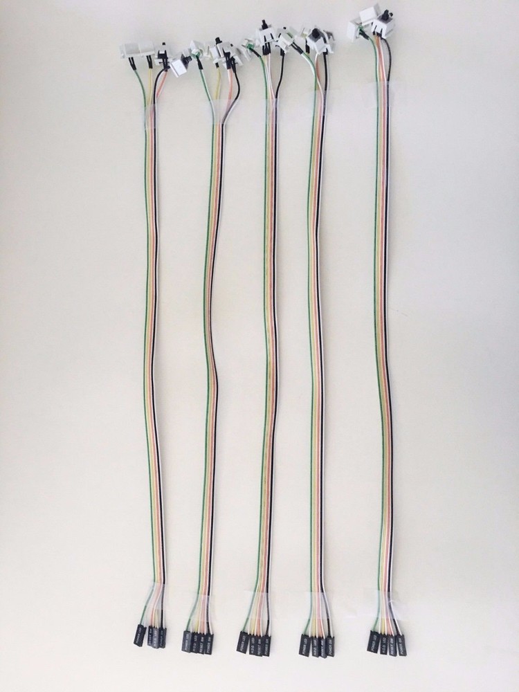 5-Pack: 18" ON/OFF Reset/POWER/HDD Switch LED Cables fo Motherboard Momentary PC