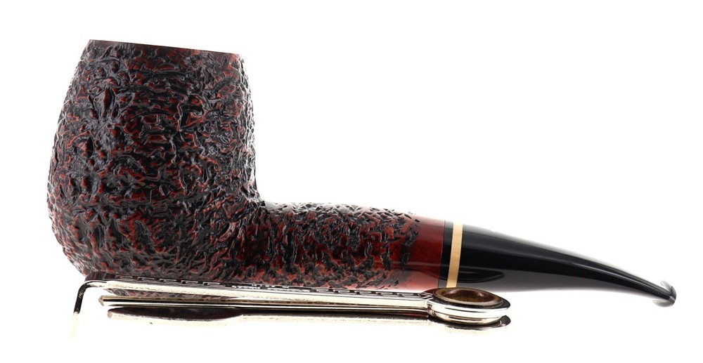 Pipe Caminetto 08.34 brown rusticated shape egg semicurved 9mm